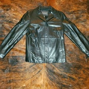 Banana Republic 100% genuine black leather jacket